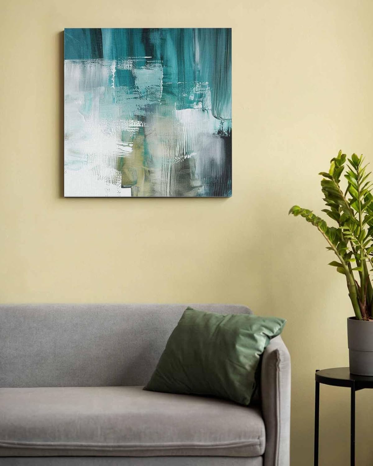 DIY Paint by Numbers for Adults Include Brushes and Acrylic Pigment, Modern Abstract Color Art Canvas Oil Painting with Inner Wooden Frame, Paint by Number Canvas 16"x16"