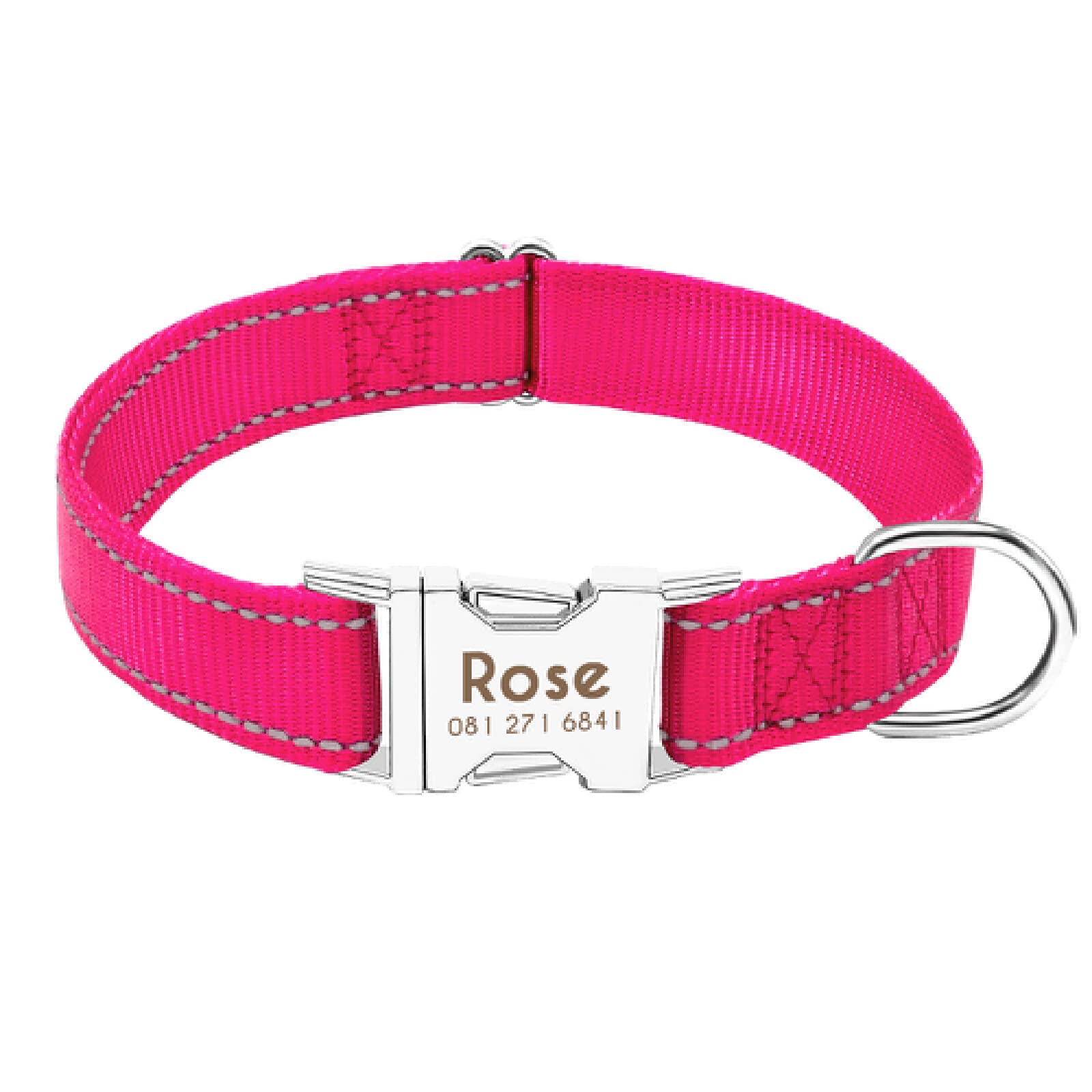 Collier de chien personnalisé pour sorties nocturnes en toute sécurité avec nylon taille S/L