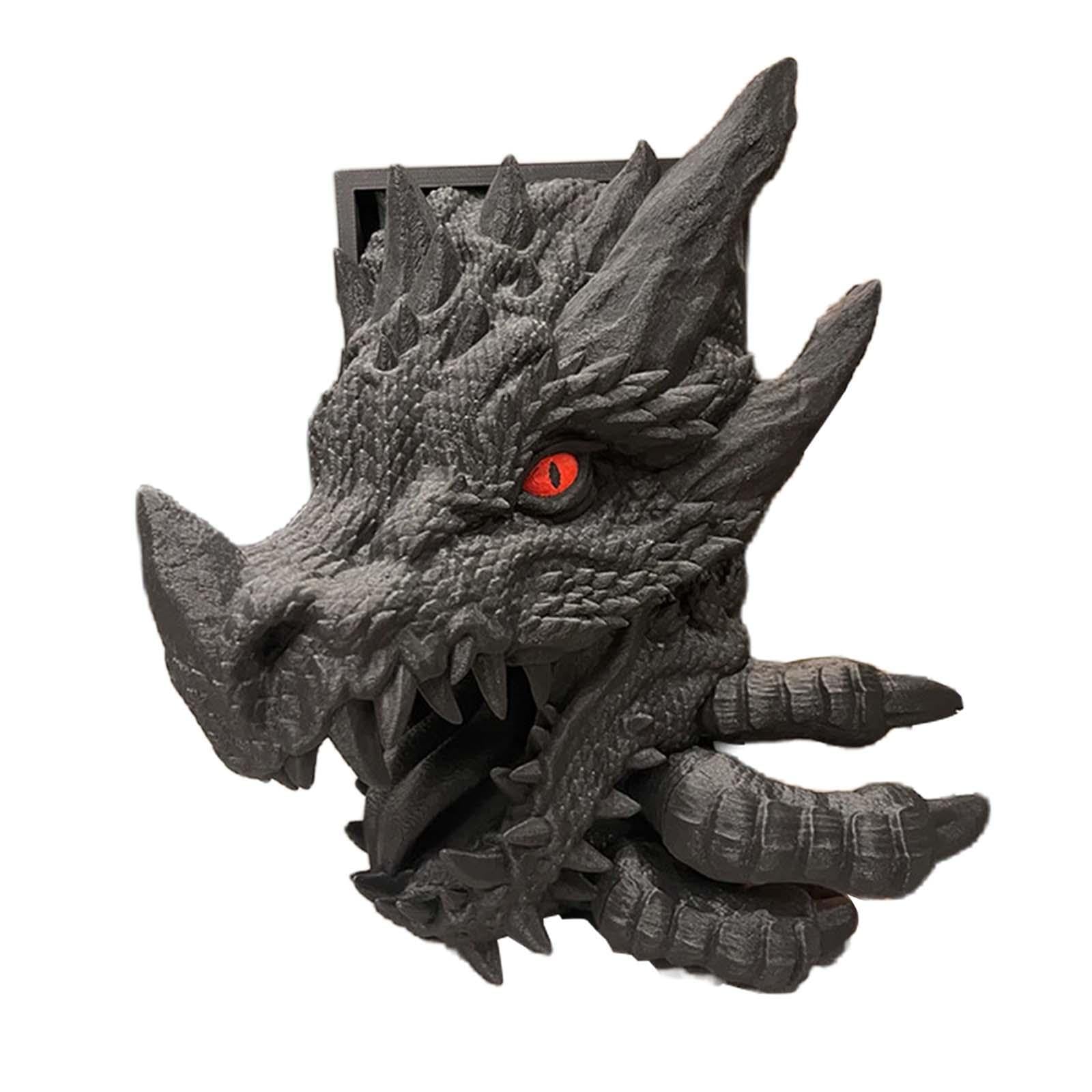 rockible Estatua de dragón, Soporte para Libros, sujetalibros, Estante Creativo para Libros, Adorno para Manualidades, estantes de Bar, Escritorio, Dormitorio,