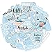 50 Pack Cute Blue Vsco Stickers for Water Bottles Laptops - Aesthetic Lovely Fashion Trendy Waterproof Vinyl Sticker for Hydro Flasks Luggage Mirrors Travel Phone - Scrapbook Decals for Teens Girls