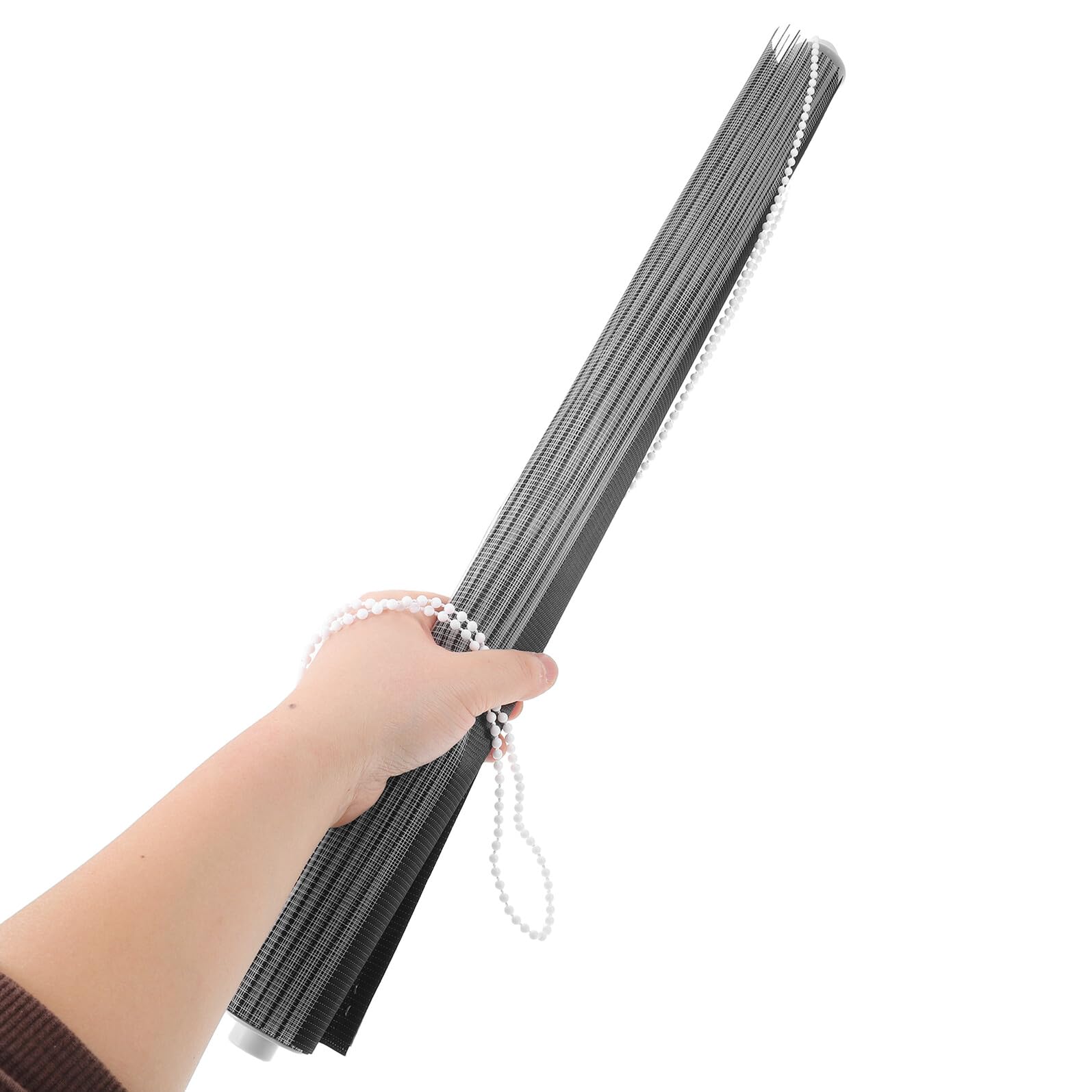 Tenda a Rullo Zebra Manuale Nero in Poliestere e Plastico | Filtraggio Luce e Protezione Privacy, per Ufficio e Studio, Uso Interno su Finestre Domestiche