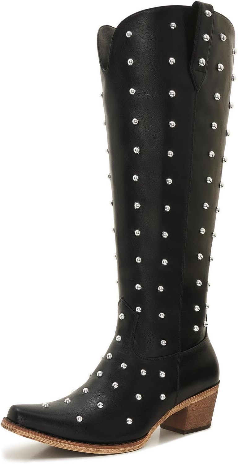 Uillnoodu Women Wide Calf Boots - Extra Room for Comfort