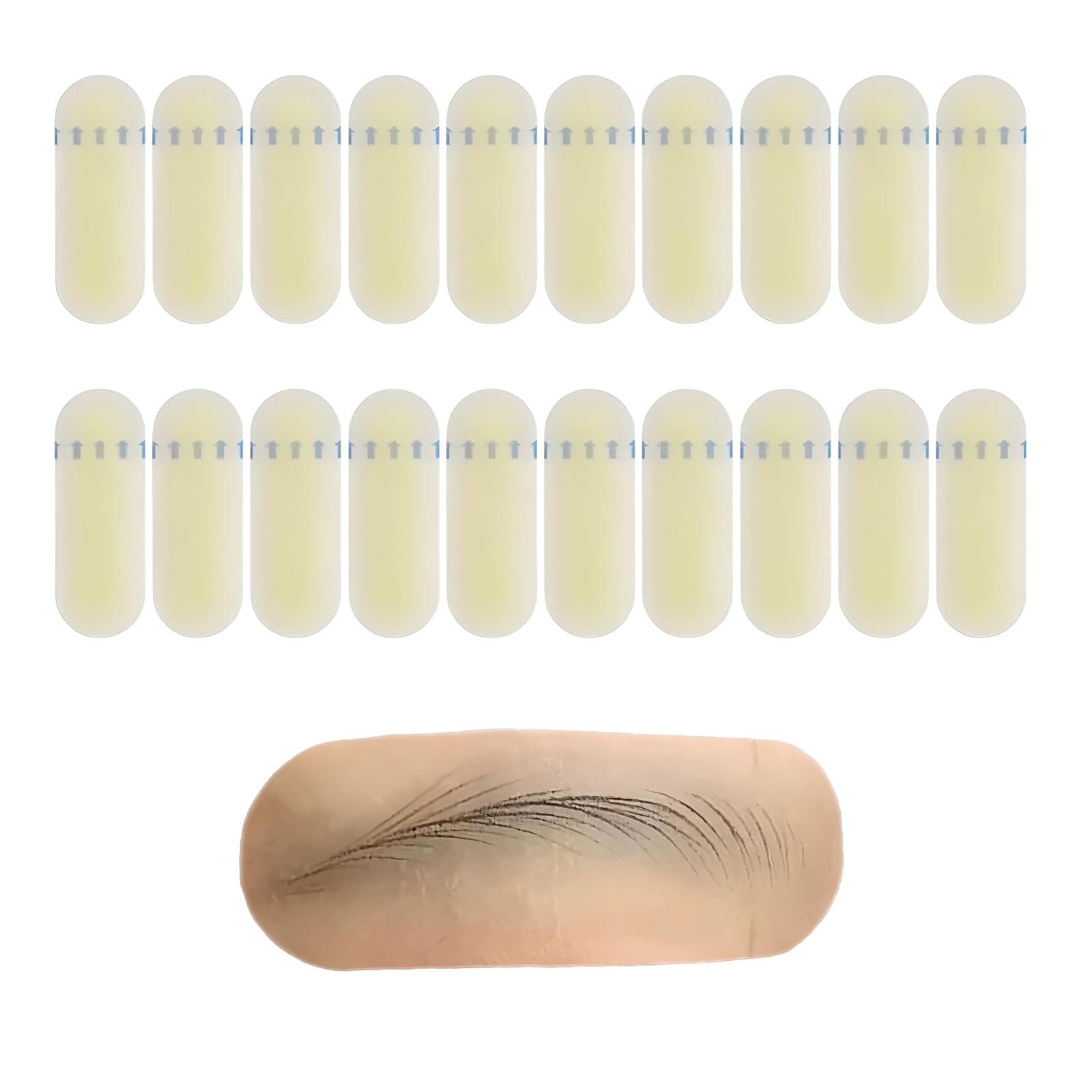 Photo 1 of 20Pcs Silicone Eyebrow Practice Skins,3D Microblading Fake Skin for Tattoo Training,Realistic BrowAid Practice Bandage,PMU Microblading Supplies for Beginners & Pros TA632-2KIT