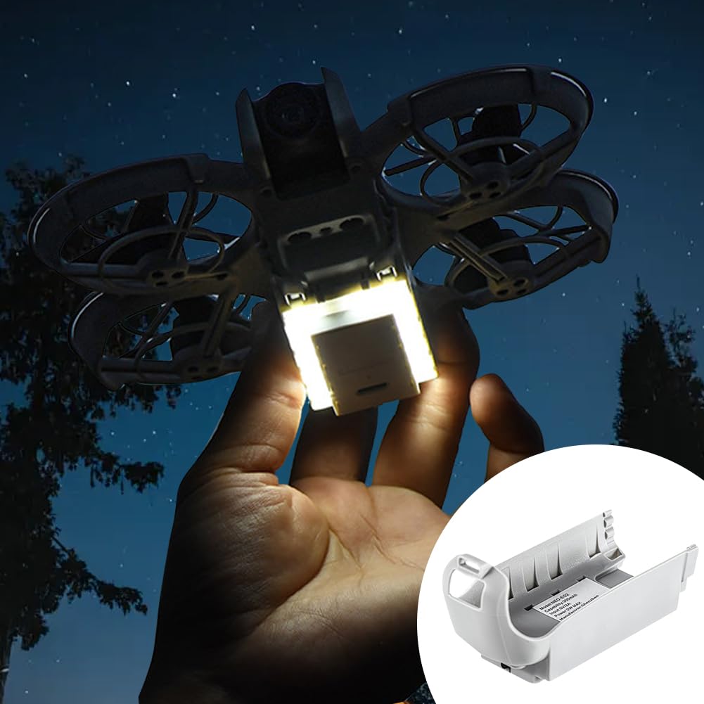 DJI Neo Accessori - Supporto luce notturna a LED, regolazione perfetta, altezza regolabile, batteria ricaricabile, facile montaggio, ideale per voli notturni e atterraggi sicuri