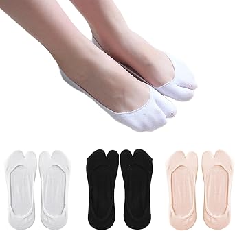 3 Pairs Japan Tabi Socks No Show Socks Flip Flop Sock Split Toe Low Cut Sock
