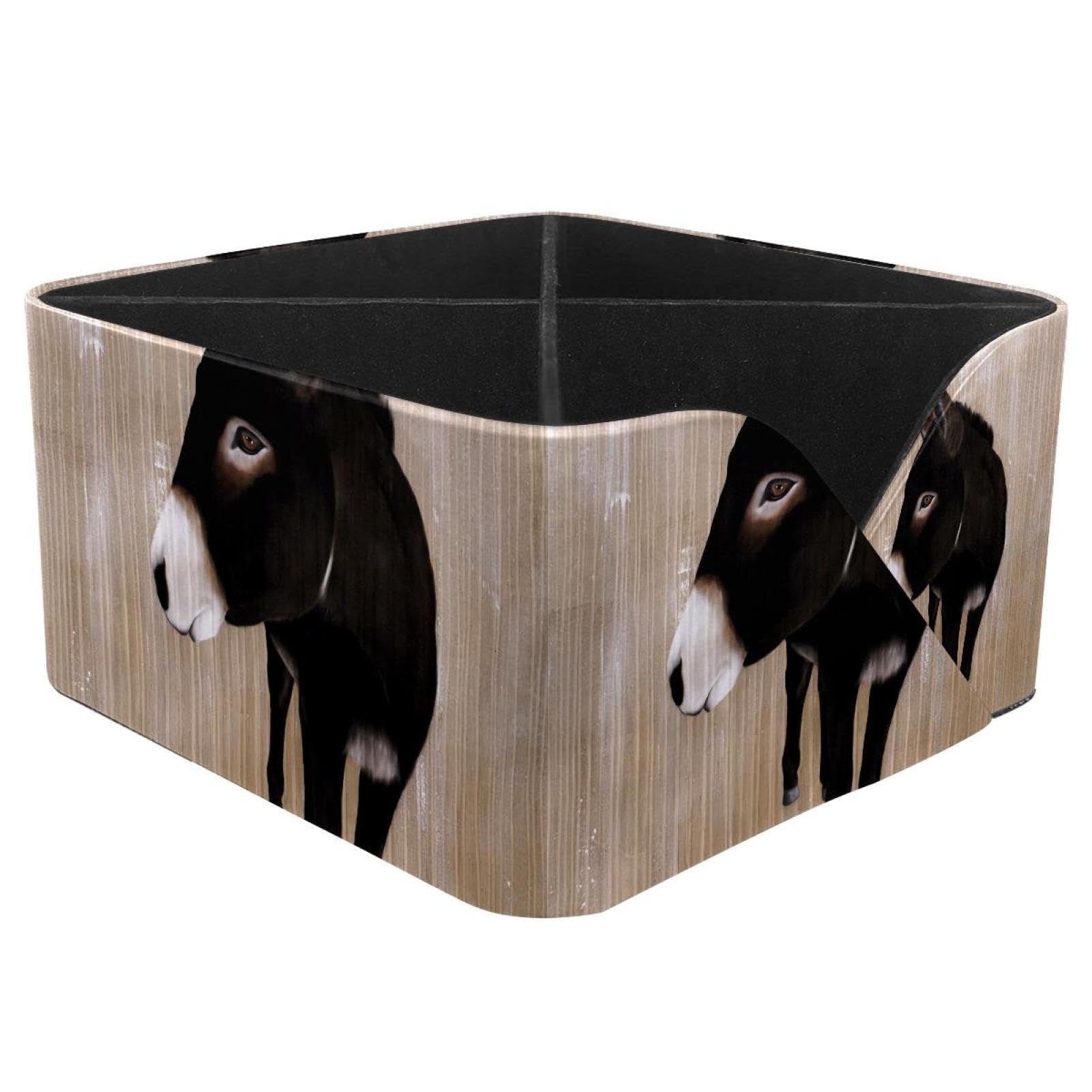 KengjuTesu Sad Donkey Desktop Organizer Pen Holder, Rectangular Pencil Cup for Office, Study and Makeup Stations