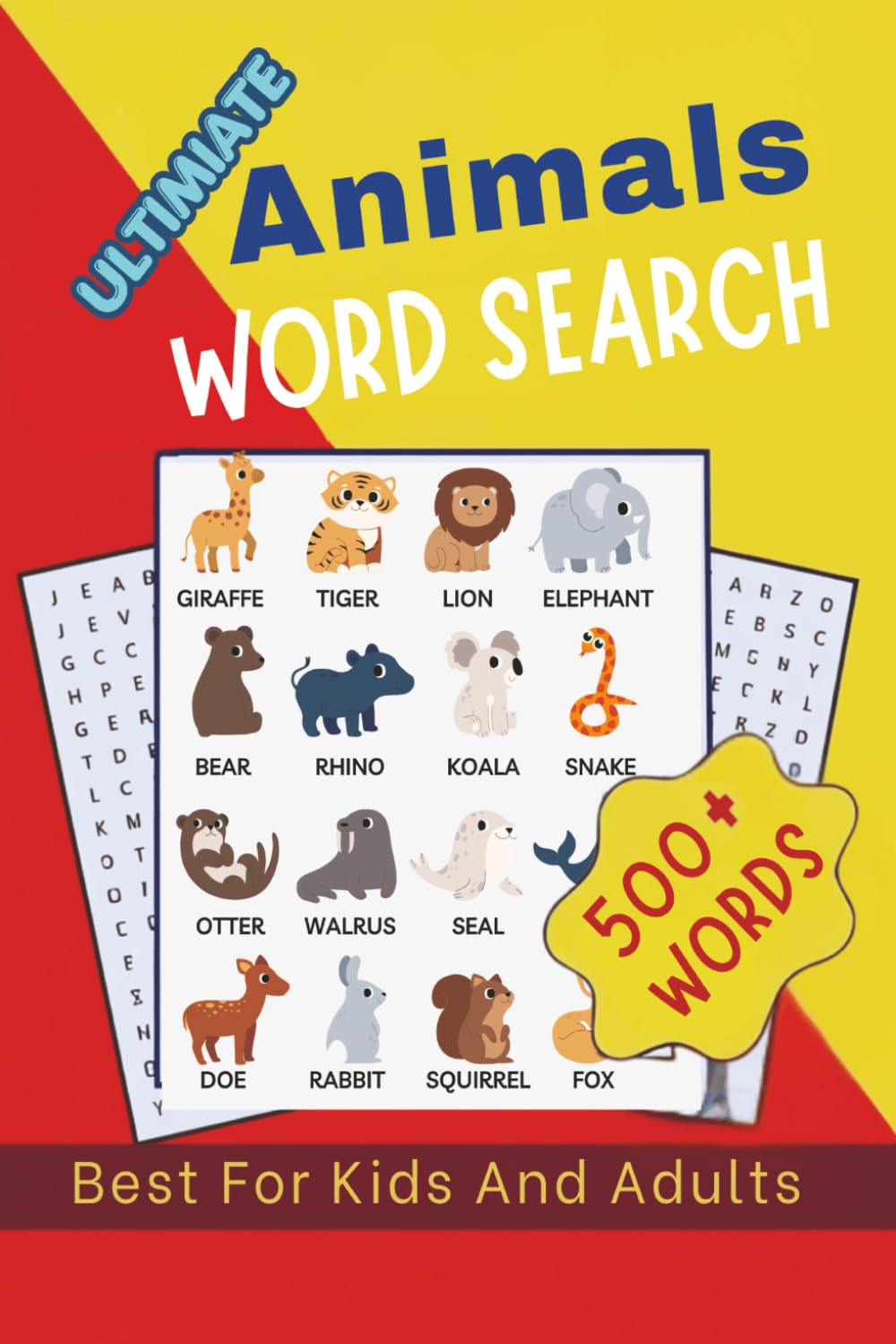 Animals Word Search: Best for Children and Adults