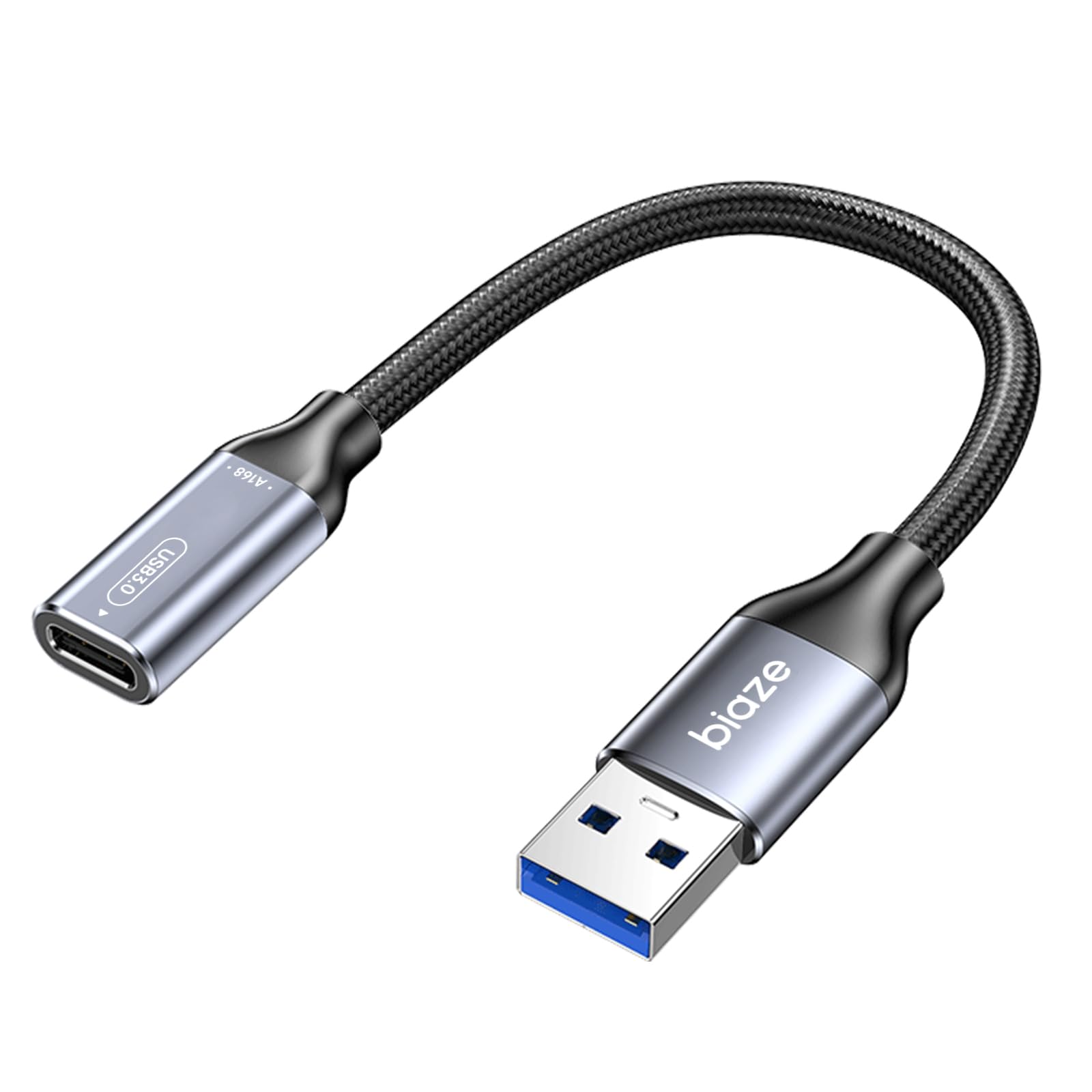Adaptador USB C hembra a USB macho, adaptador USB A a USB C con transferencia de datos de 10 Gbps y carga para laptop, PC, disco flash, Quest Link, cargador