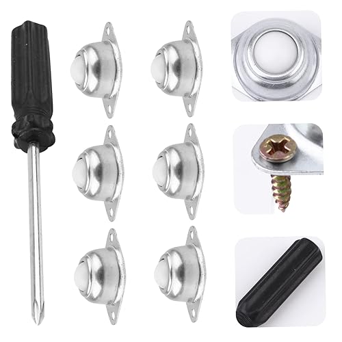 Miniatura 8 de TEHAUX 6 piezas de ruedas giratorias para silla de oficina, ruedas transportadoras para carrito, ruedas giratorias de nailon, ruedas de repuesto