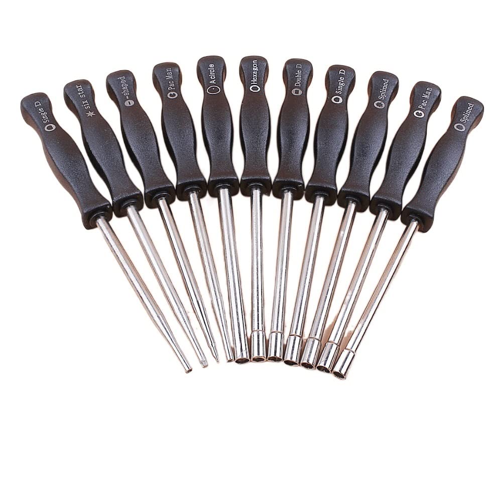 Repuestos para herramientas eléctricas de exterior 11pcs / set Carburismo Ajuste de la herramienta Tornillo de tornillo Destornillador de carburador for el soplador de motos Shower Trimmer Conjunto de
