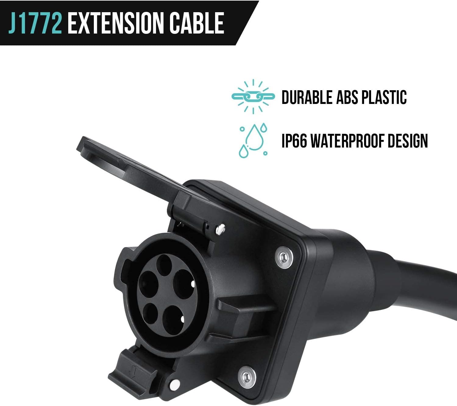 Lectron 40ft/12m J1772 Extension Cable Compatible with All J1772 EV Chargers - Flexible Charging for Your Electric Vehicle