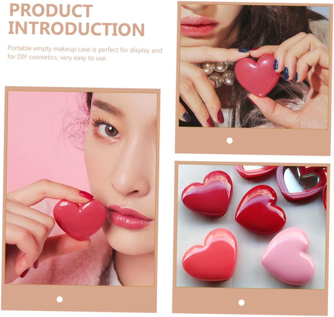 20pcs Makeup for Girls Heart Shape Lipstick Containers Compact Empty Highlighter Cases Diy Makeup Kit