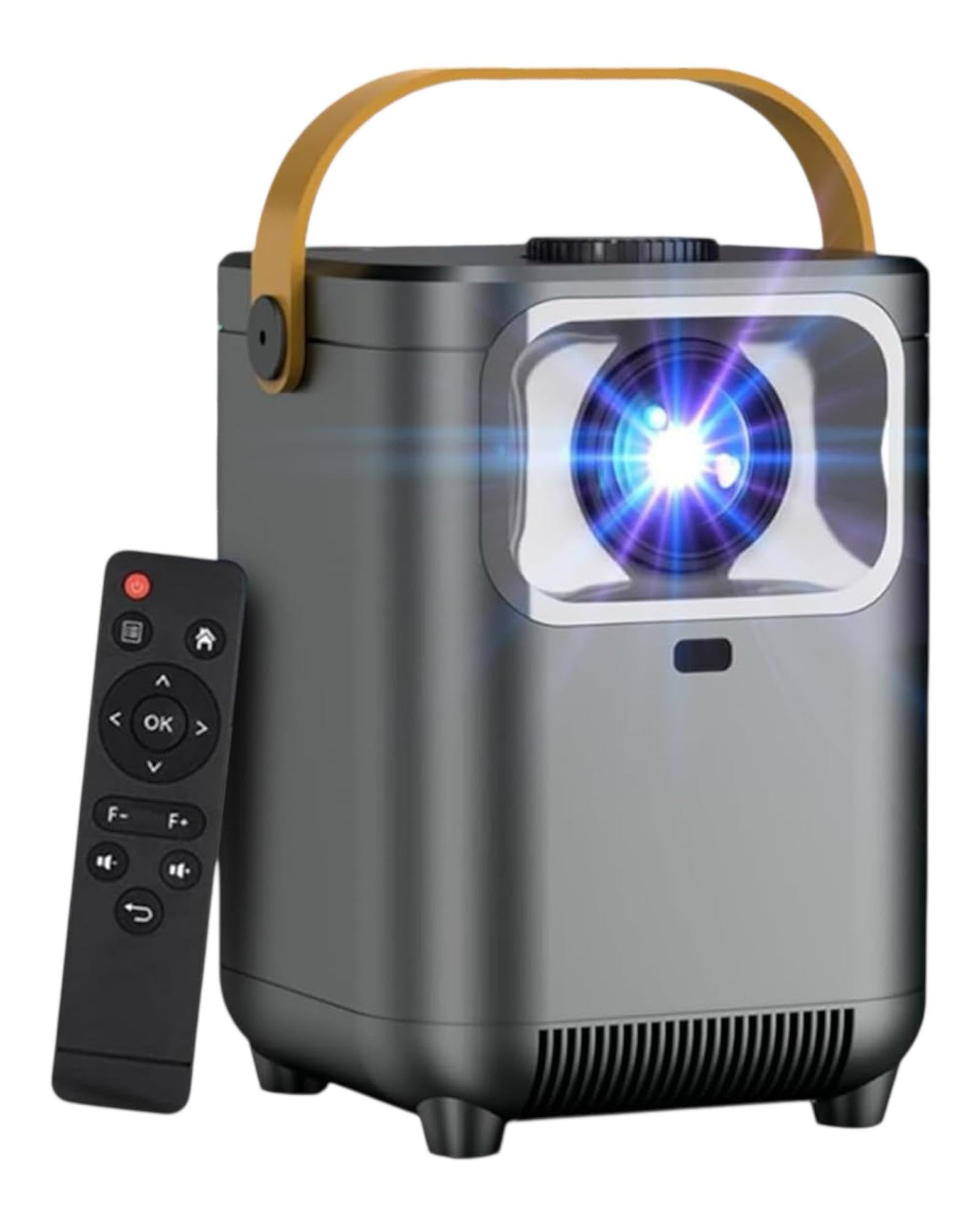 Mini Projector For Home Theater, HD1080P 5G WiFi Bluetooth Projector For Outdoor and Indoor Movies, 4K Supported, Android TV 10.0, 200