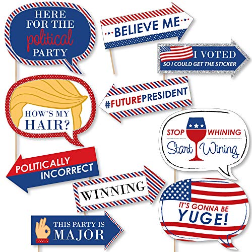 Funny Election - Political Election Party Photo Booth Prop Kit - 10pc