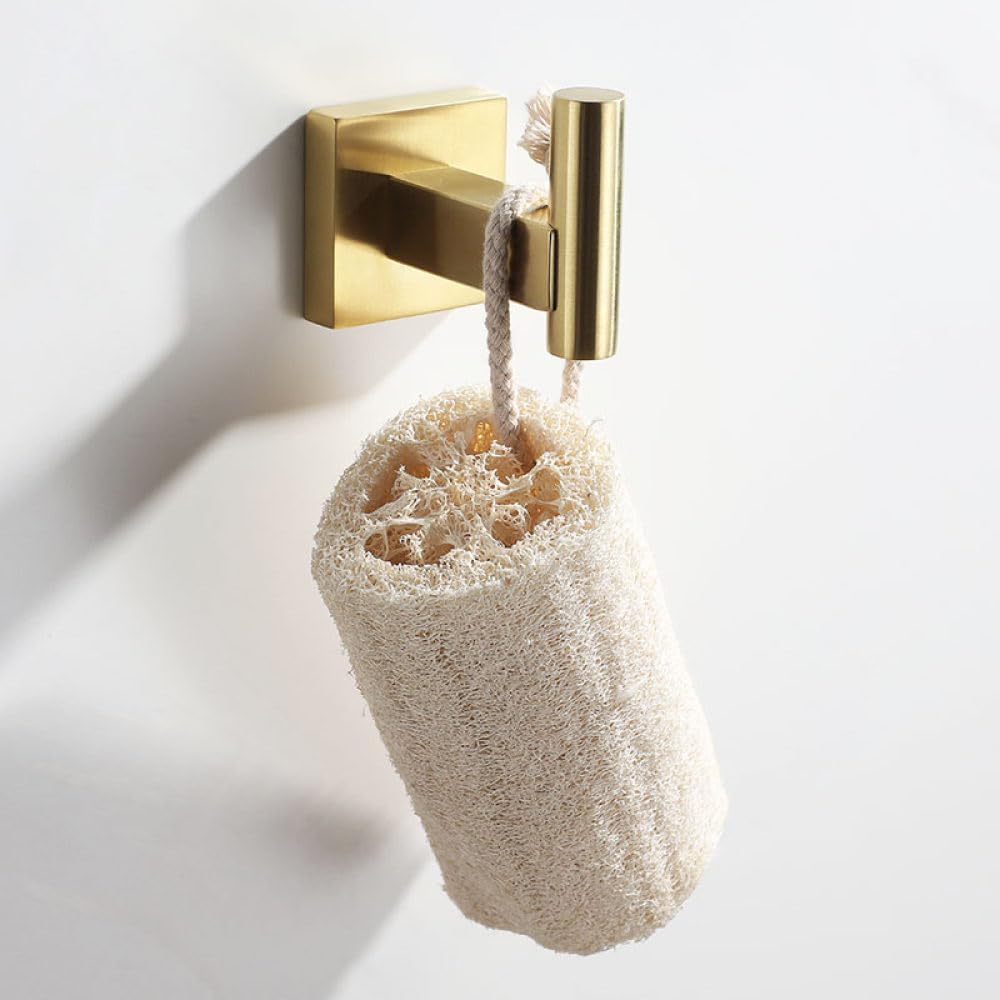 Brushed Gold Mirror Stainless Steel Robe Hook Bathroom Accessories Toilet Hanger Hooks,Brushed Gold