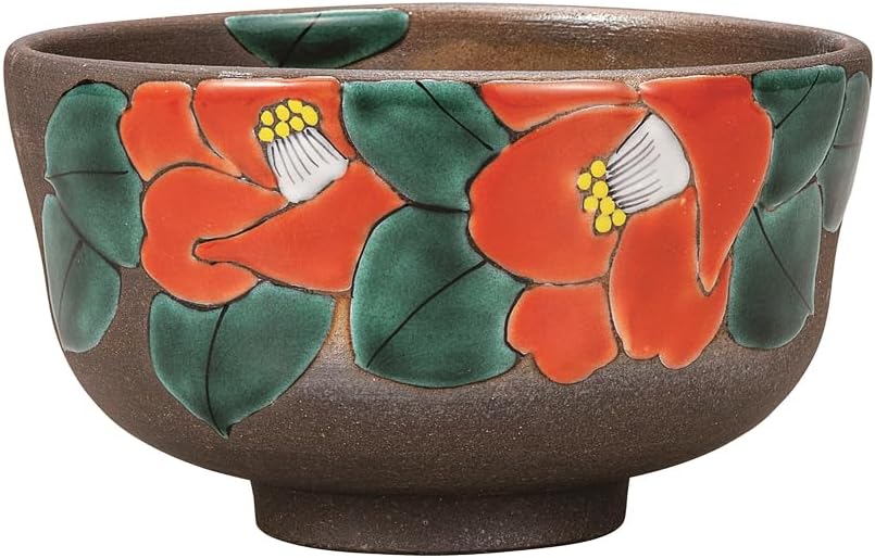 Kutani Yakiwataya Matcha Bowl, Tsubaki Shoryu K9-868