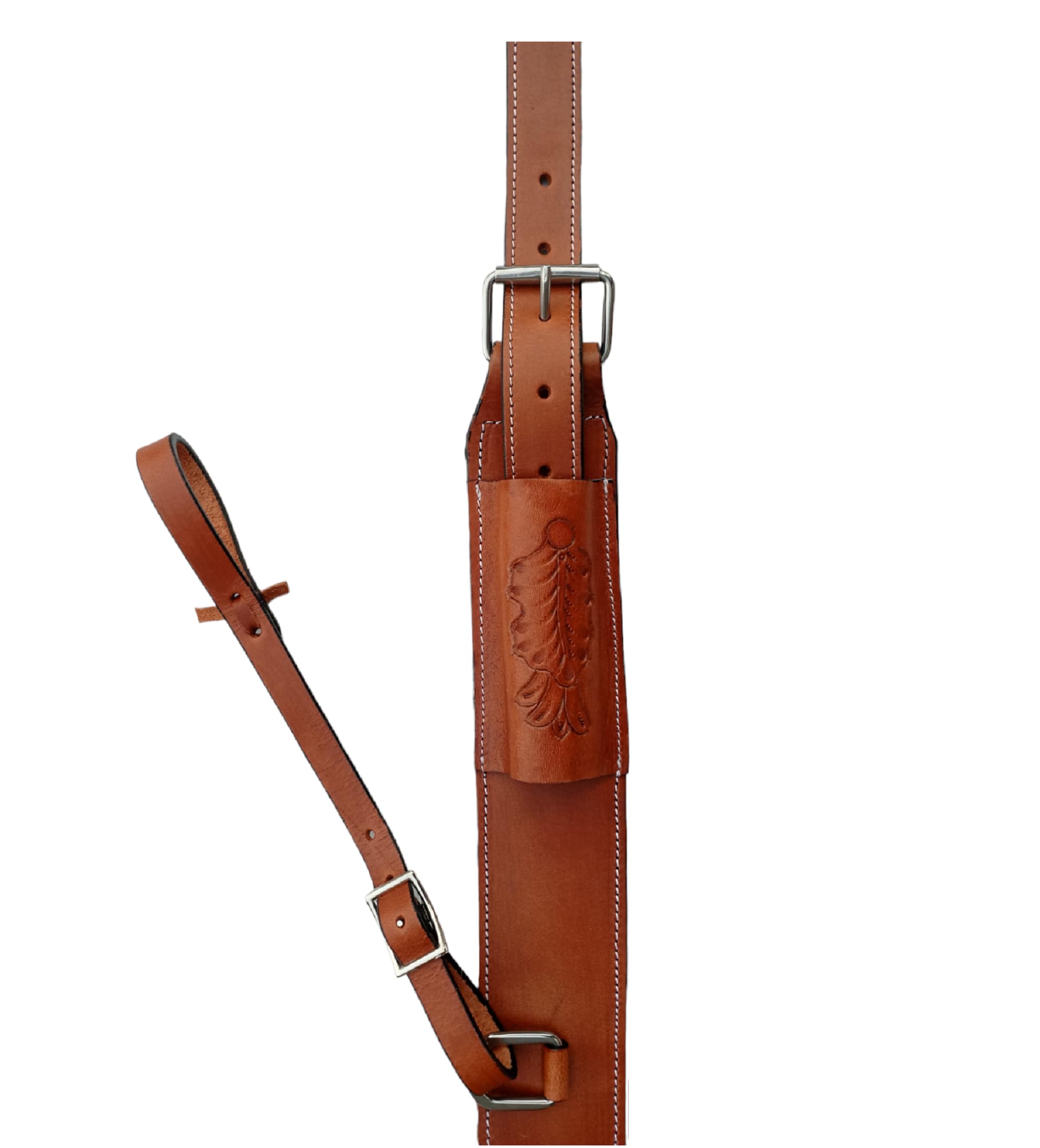 RAAVILS - Ensemble complet de sangles de flancs arrière en cuir pour cheval Western - Sangle de selle (cuir)