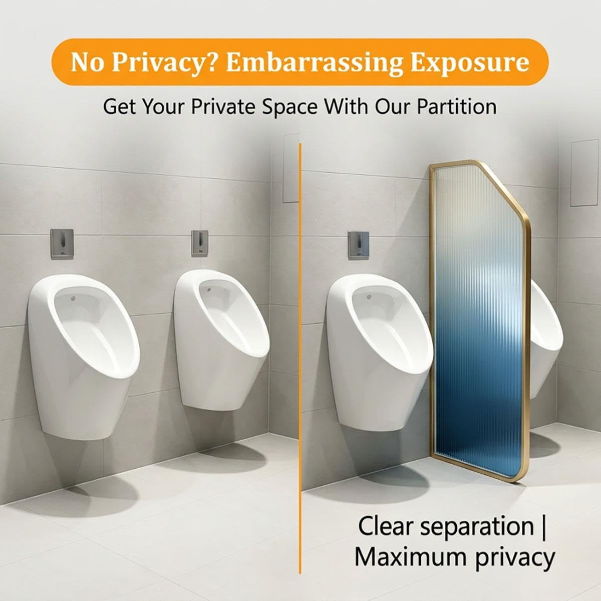 Divisorio murale, privacy e protezione dagli schizzi con design moderno