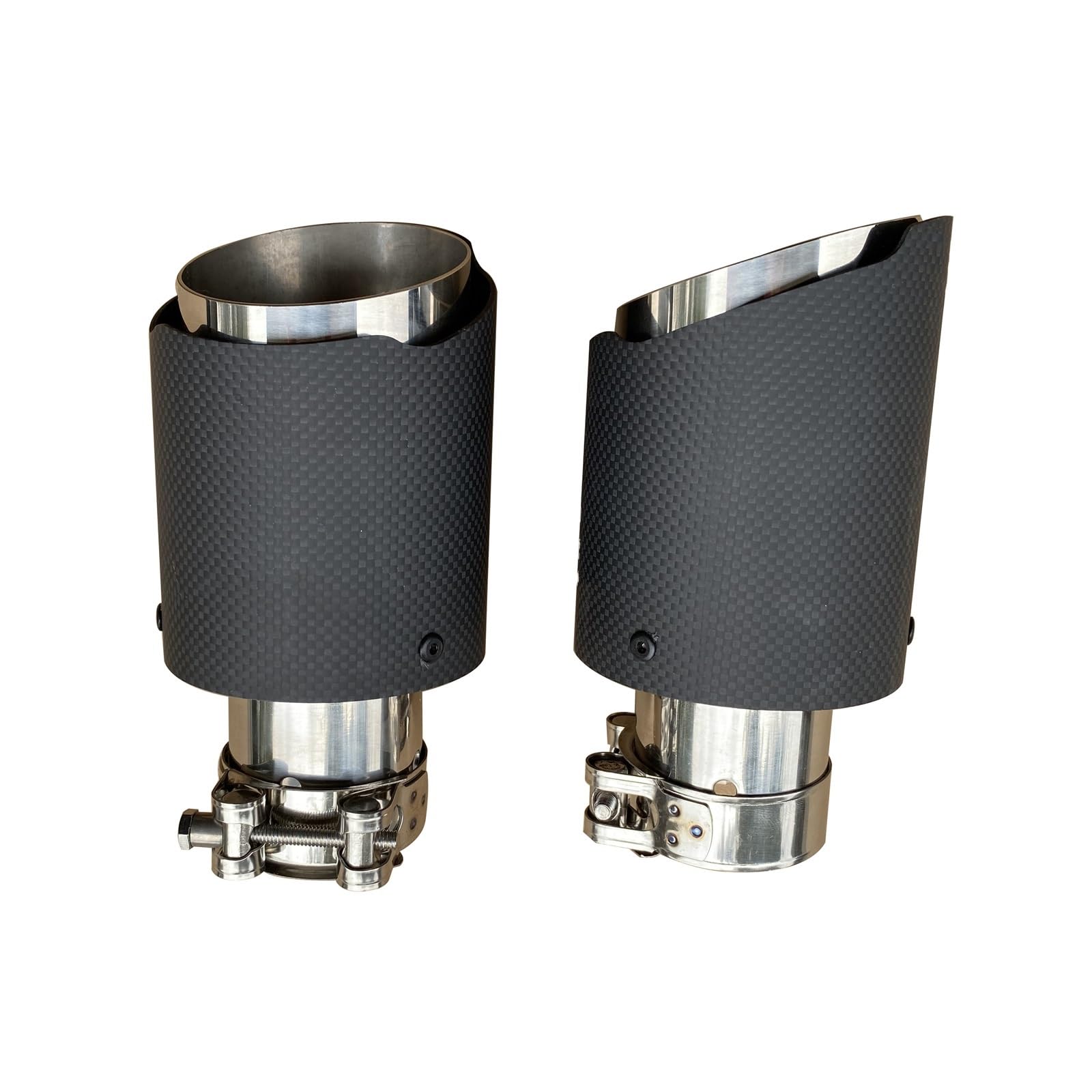 Car Silencer 1PC motoryzacyjny uniwersalny tłumik rury wydechowej ze stali nierdzewnej wykończenie z włókna węglowego końcówka(Custom Other Sizes)