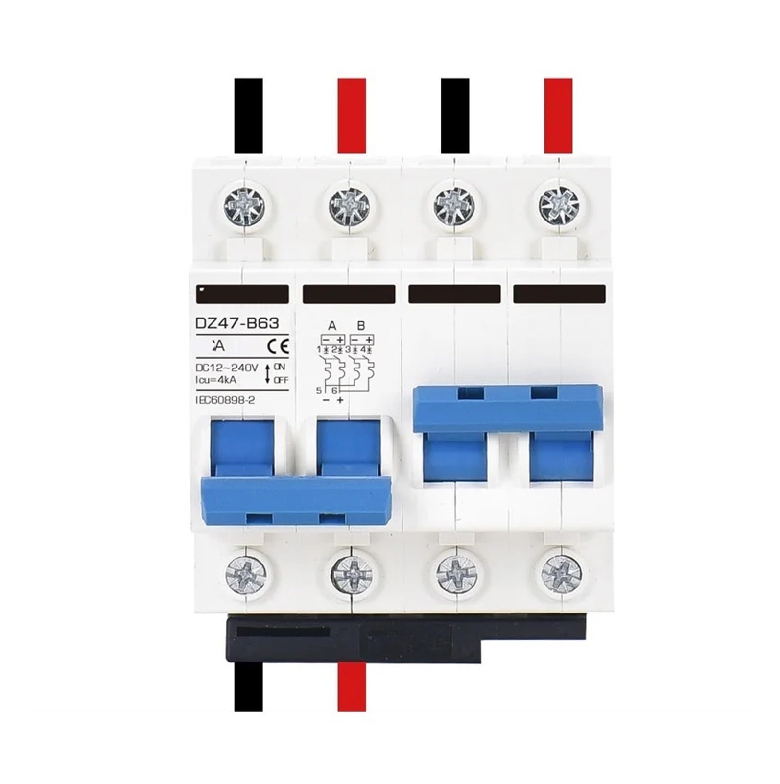 Disjoncteur DC 63A pour batterie de voiture 12V-120V DZ47