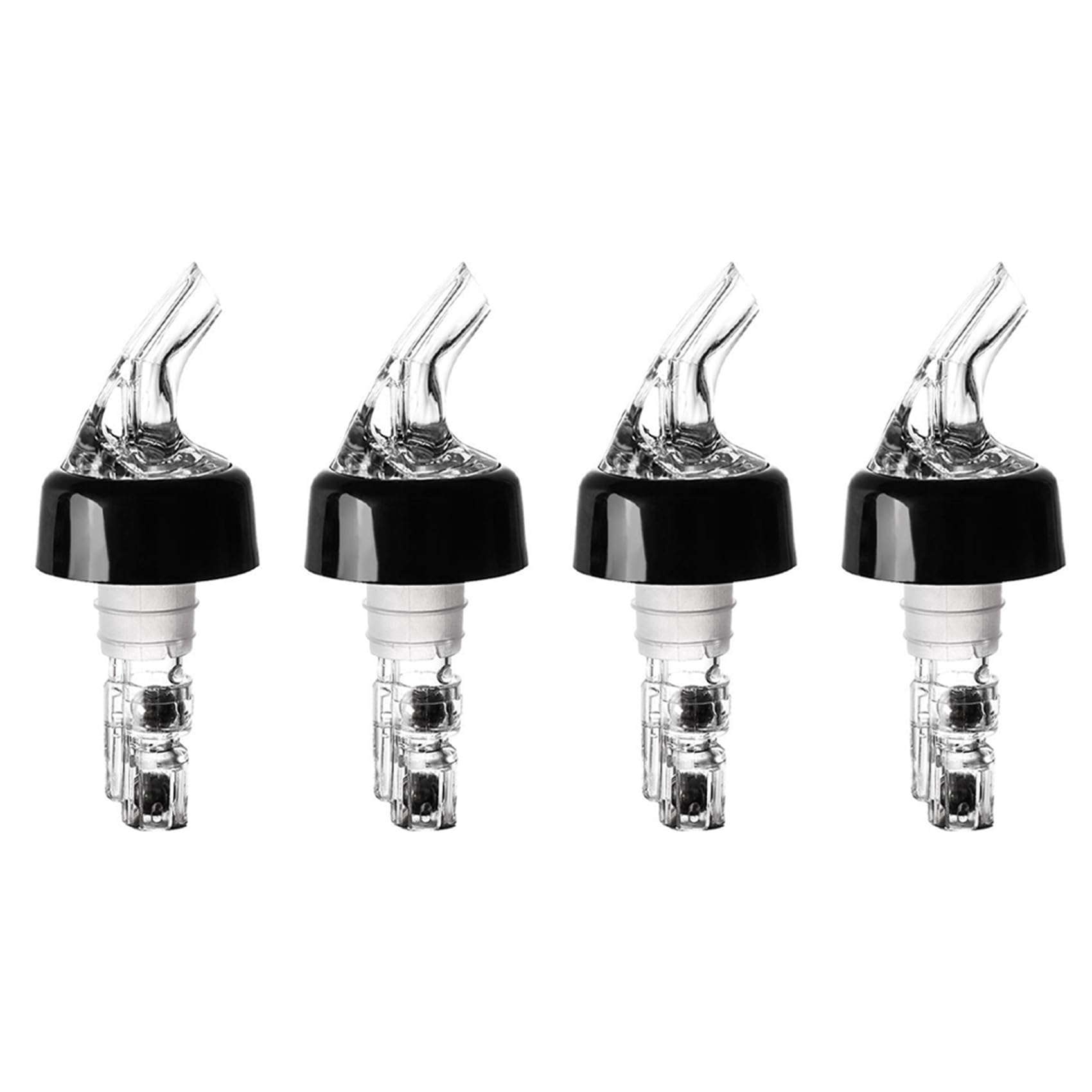 Hndhbfgrt 4X Automatic Measured Bottle Pourer Plastic Wine Pourer Clear Quick Measure Whisky Liquid Liquor Wine Cocktail Dispenser