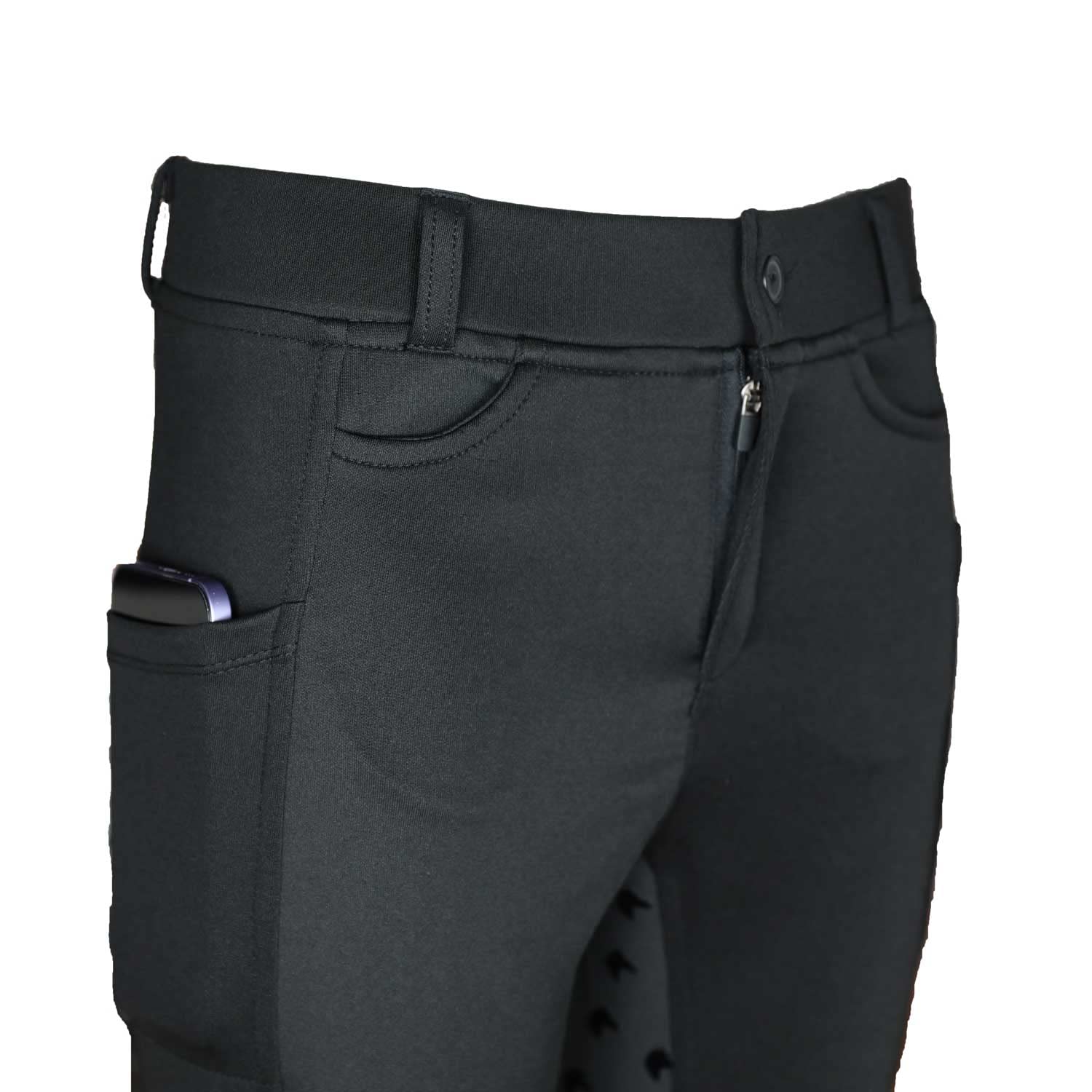 Set da equitazione per bambini, in softshell, luglio sky, con legging da equitazione, colore: nero