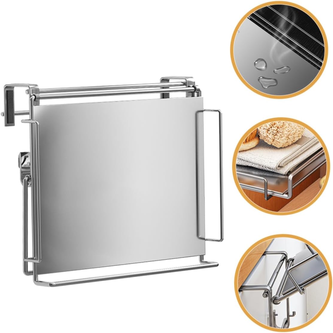 Hanging Shelf Organizer Foldable Kitchen Cabinet Door Storage Rack Multi Use Over the Door Spice Organizer for Efficient Kitchen Organization and Space Saving