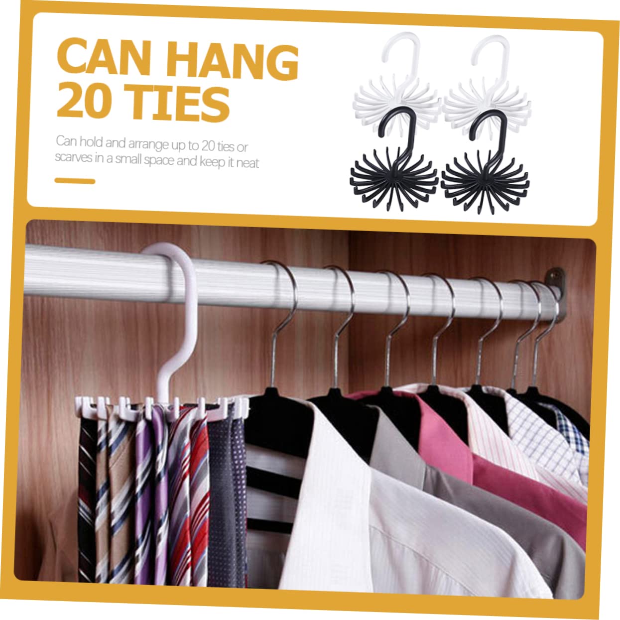 PRETYZOOM 8stücke Necktie Klauen Drehbarer Krawatten-Organizer Für Schals Und Gürtel Platzsparend Und Multifunktional Für Zuhause -teilig