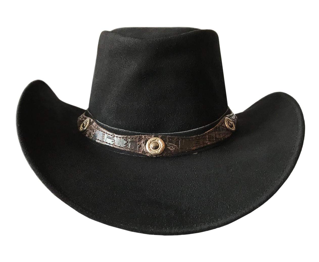 BRANDSLOCK Sombrero de Estilo Vaquero Australiano de ala Ancha de Estilo para Hombre