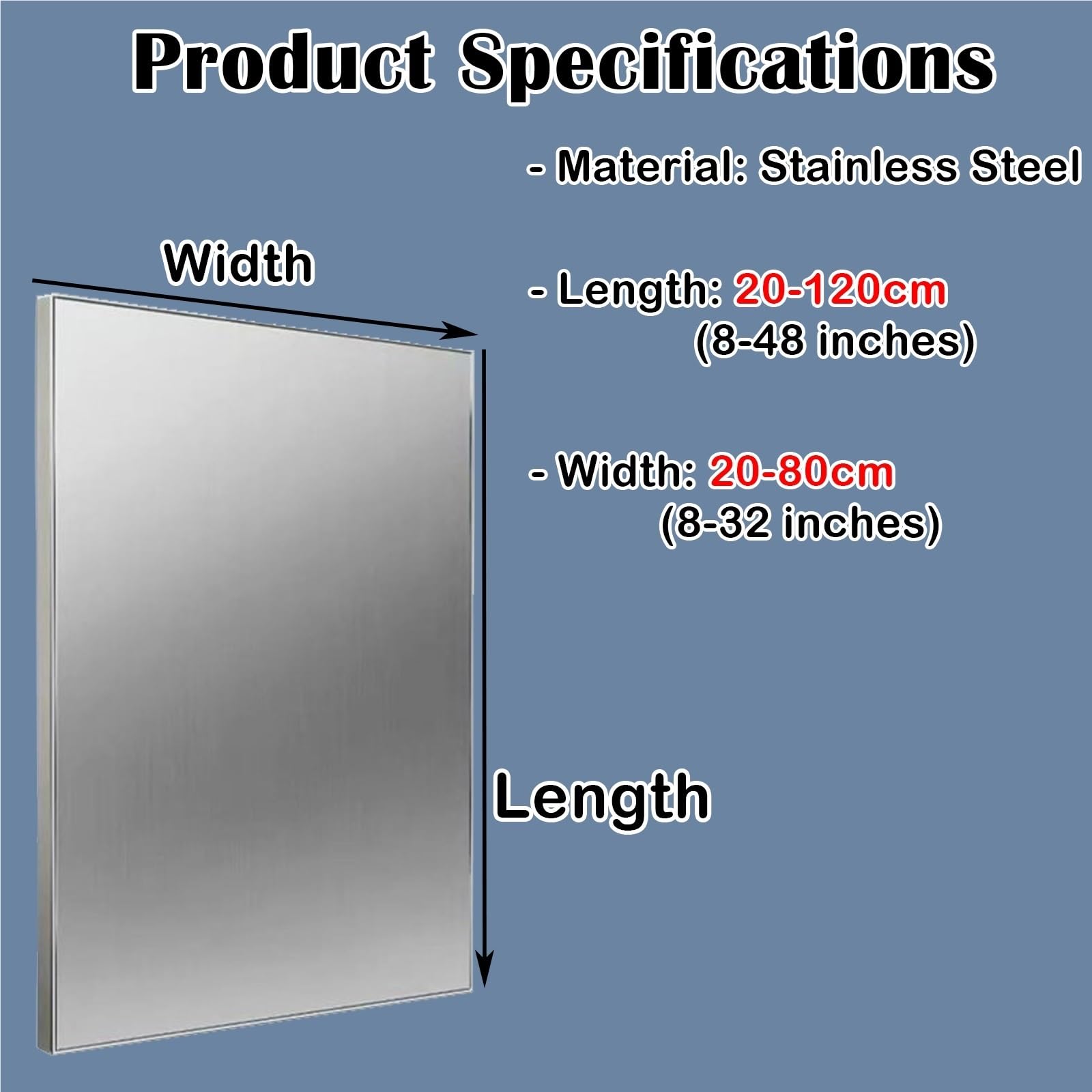 hitzeschutzplatten Hitzeschutzplatte Für Die Küche, 20, 30, 40, 50, 60, 70, 80 Cm Breit, Kühlschrank-Hitzeschutz Von Der Herdseite, Seitenwand Mit Clips(L 60CM x W 20CM)