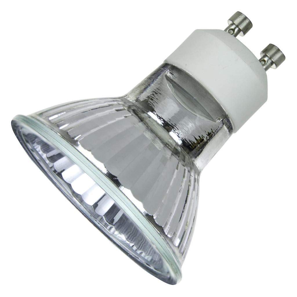 Sunlite 66050-SU Halogen MR16 Mini Reflector Flood Light Bulb, NFL, 50 Watts, 370 Lumens, GU10 Twist and Lock Base 2 Pin, 24° Beam Angle, Dimmable,