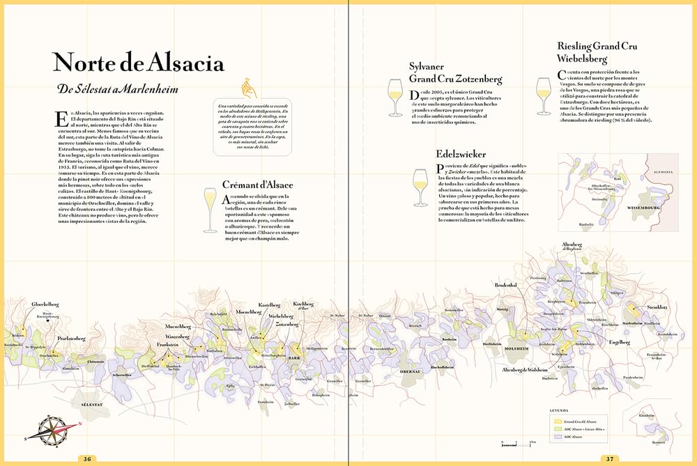 Ruta de los vinos franceses: Atlas de los viñedos de Francia (BEBIDAS)