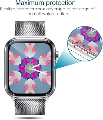 LK [6 Pack] Screen Protector for Apple Watch 40mm SE/Series 4/5/6 and Apple Watch 38mm Series 3/2/1- Bubble-Free Scratch-resistant iWatch 38mm/40mm Flexible TPU Clear Film (UF-001)