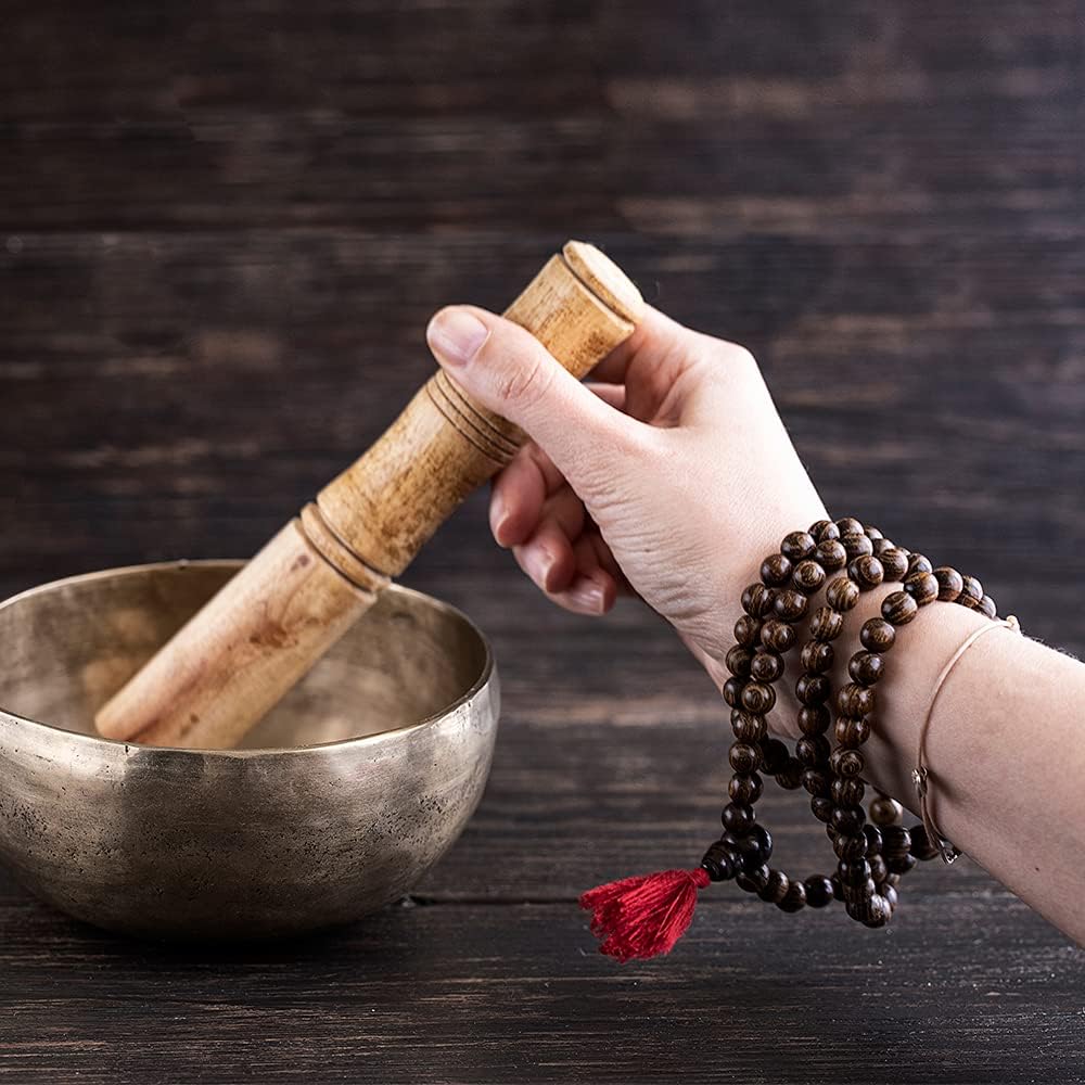 Mandala Crafts Wood Mala Beads Necklace – Japa Mala Beads 108 Necklace – 108 Mala Beads Bracelet Mala Prayer Beads Necklace for Men Women Mala Meditation Beads