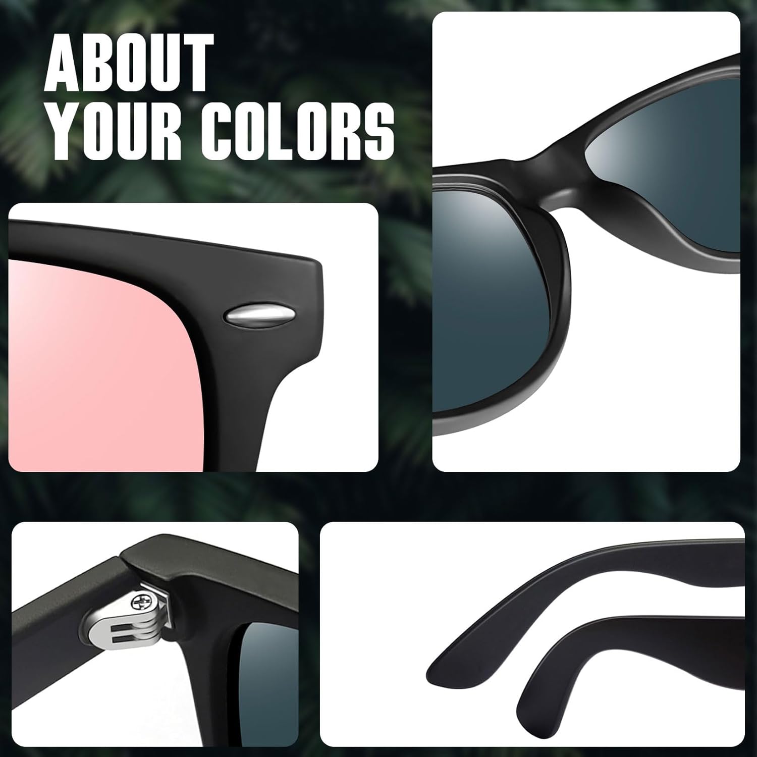 Joopin 3 Pack Square Sunglasses Polarized UV Protection Trendy Sun Glassses Fashion Shades for Women Men - Image 5