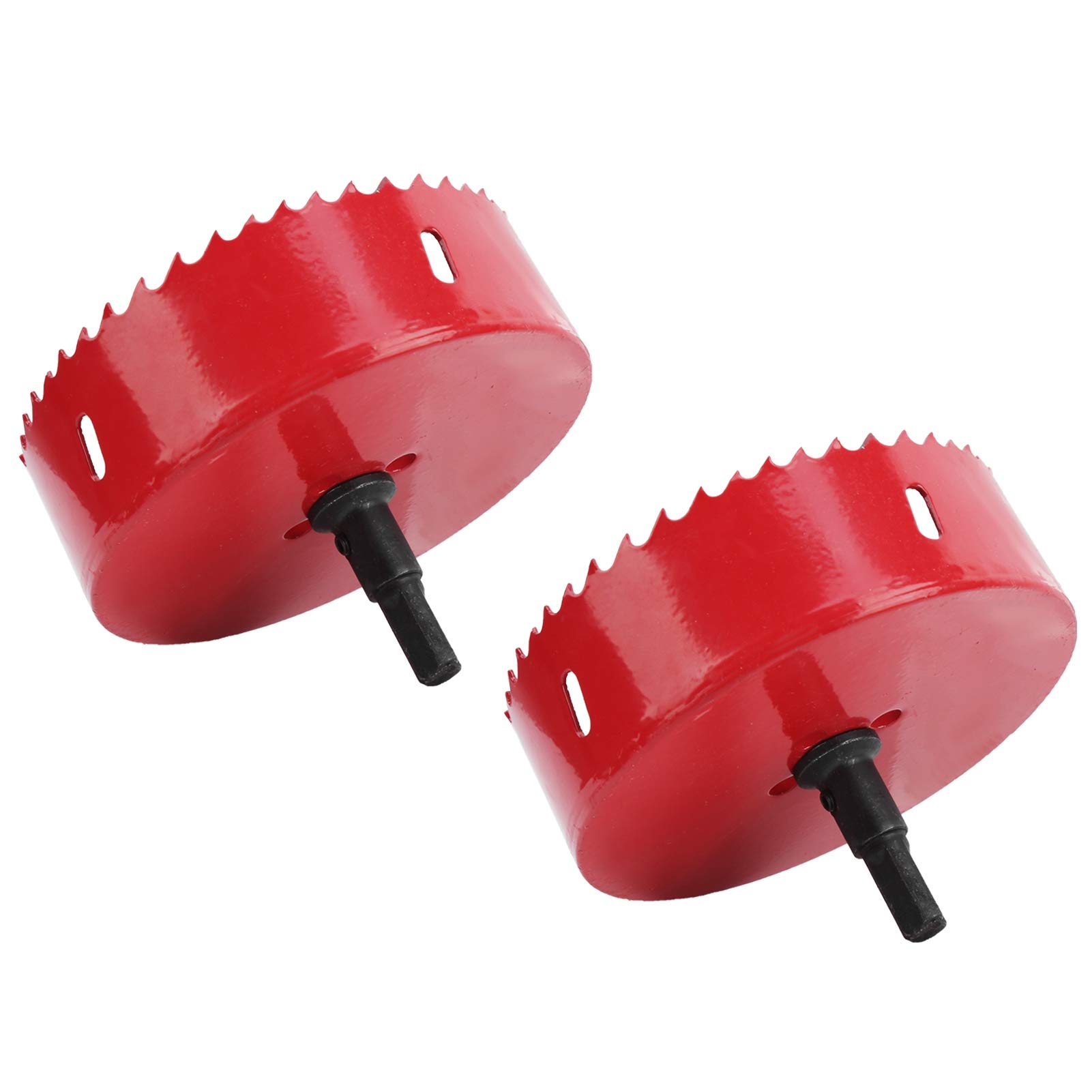 2 zestawy otwornica, zestaw otwornic, bimetalowy zestaw otwornic do płyty aluminiowej Otwór z blachy żelaznej z PVC, otwarty na deskę do cięcia metalu, plastiku, płyty pilśniowej, drewna(95mm)
