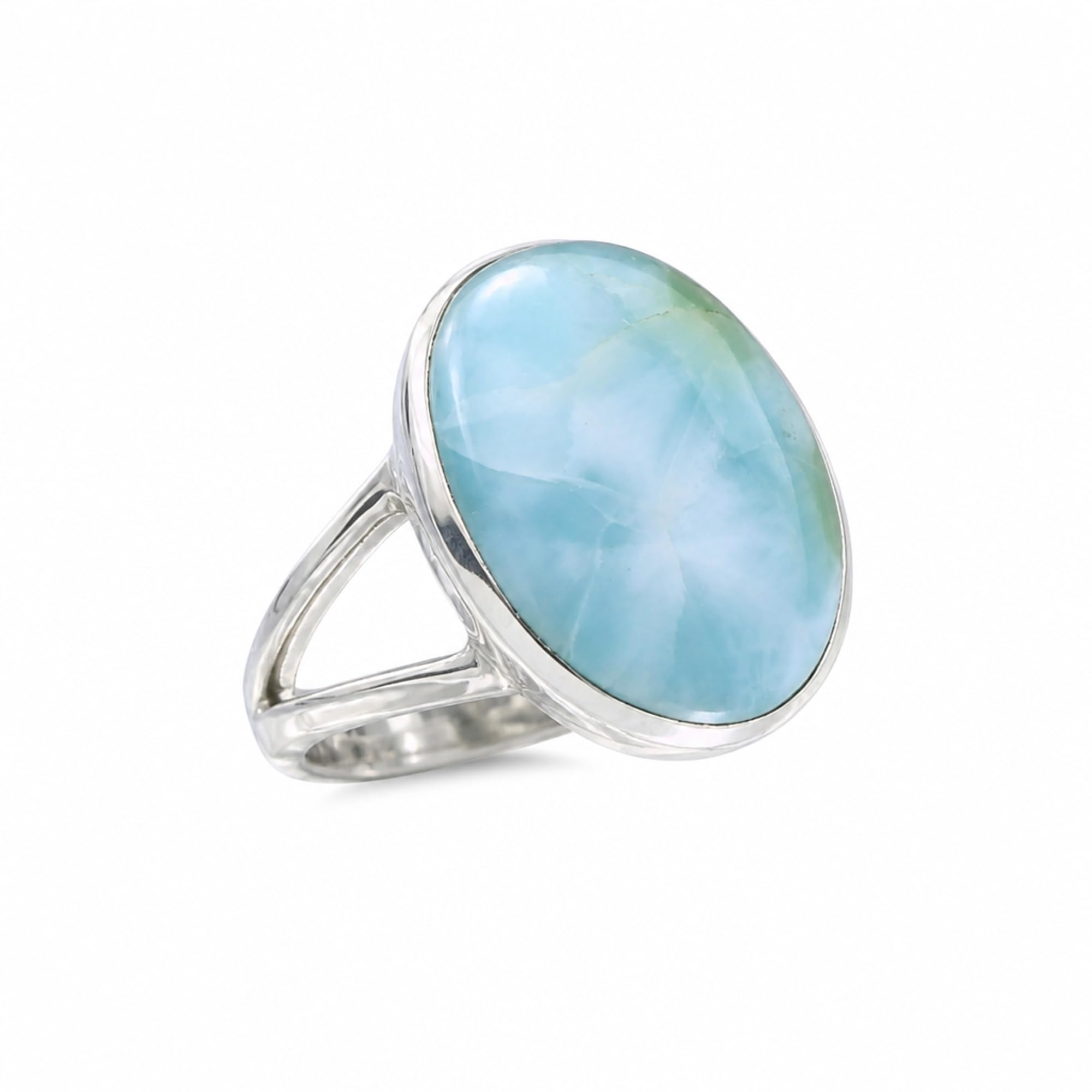I-be, Larimar pierścionek z kamieniem szlachetnym owalny, srebro 925, w etui na prezent, 103012/13x18
