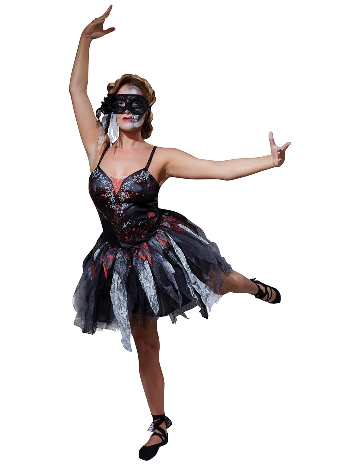 Rubie's 810989 Official Halloween Zombie Dead Ballerina Dress Costume, Women's, Black, Medium Halloween Halloween