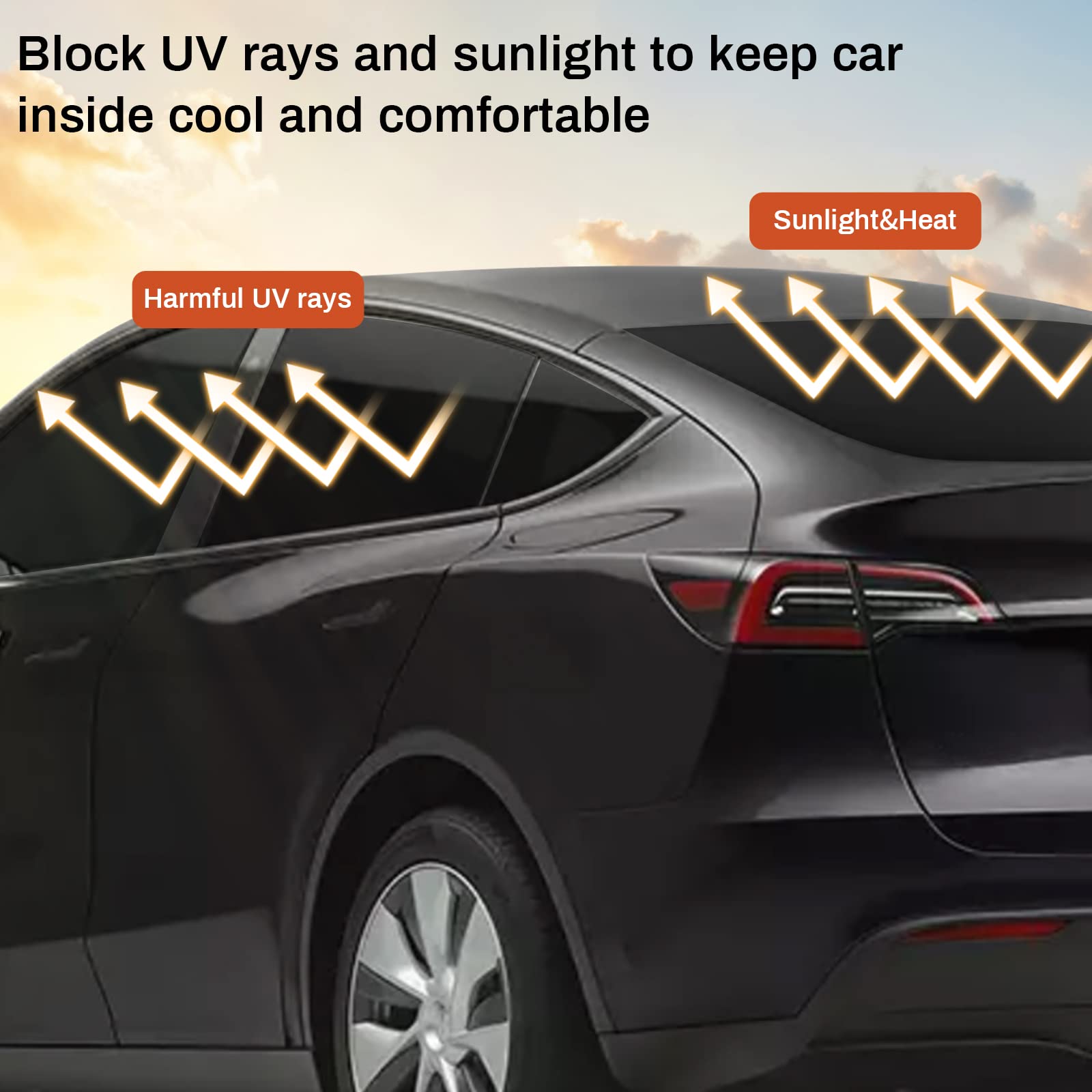 Amazon | Tesla モデルY サイドウィンドウサンシェードセット