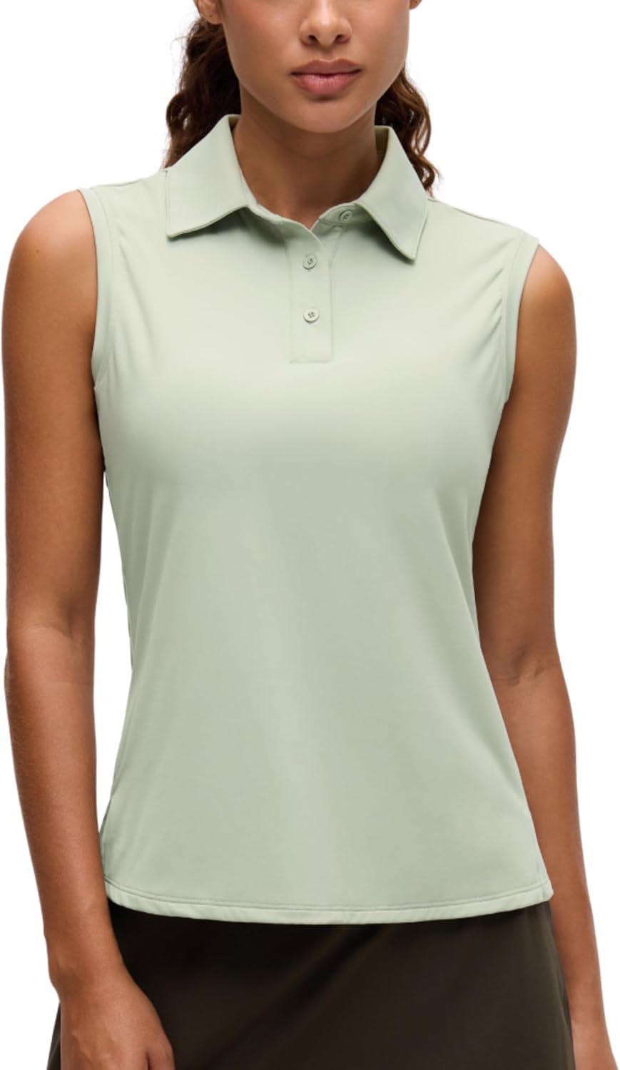 CRZ YOGA Golf Polo Shirts Sleeveless for Women UPF 50+ - Sun Protection Tennis Athletic Collared Tanks Lightweight Quick Dry
