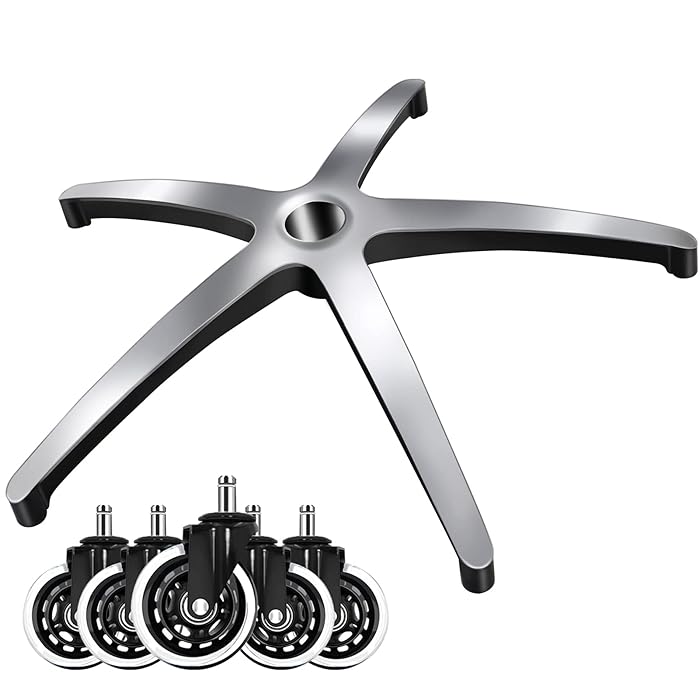Buy Office Chair Base with Caster Wheels(Set of 5), 25" Heavy Duty