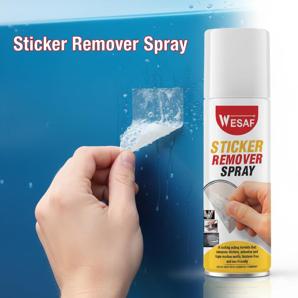 WESAF Sticker Remover Spray 250g | Adhesive and Glue Remover for Car, Glass, Metal and Plastic, Removes Sticky Residue from Labels and Gum | Remove Sticky Gum 4