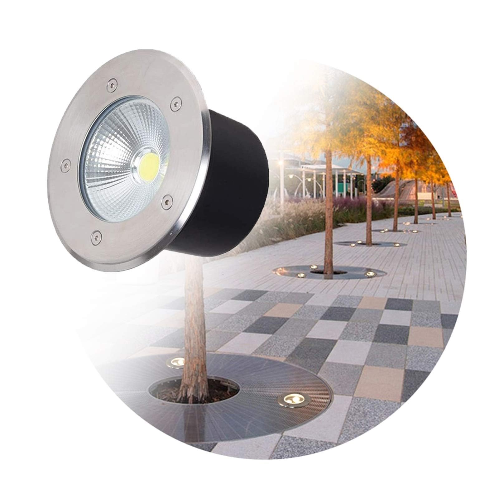 Pochowane światła zewnętrzne - wpuszczane światło LED do ogrodu, trawnika i tarasu, z COB (biały, 20 W (110-220V))