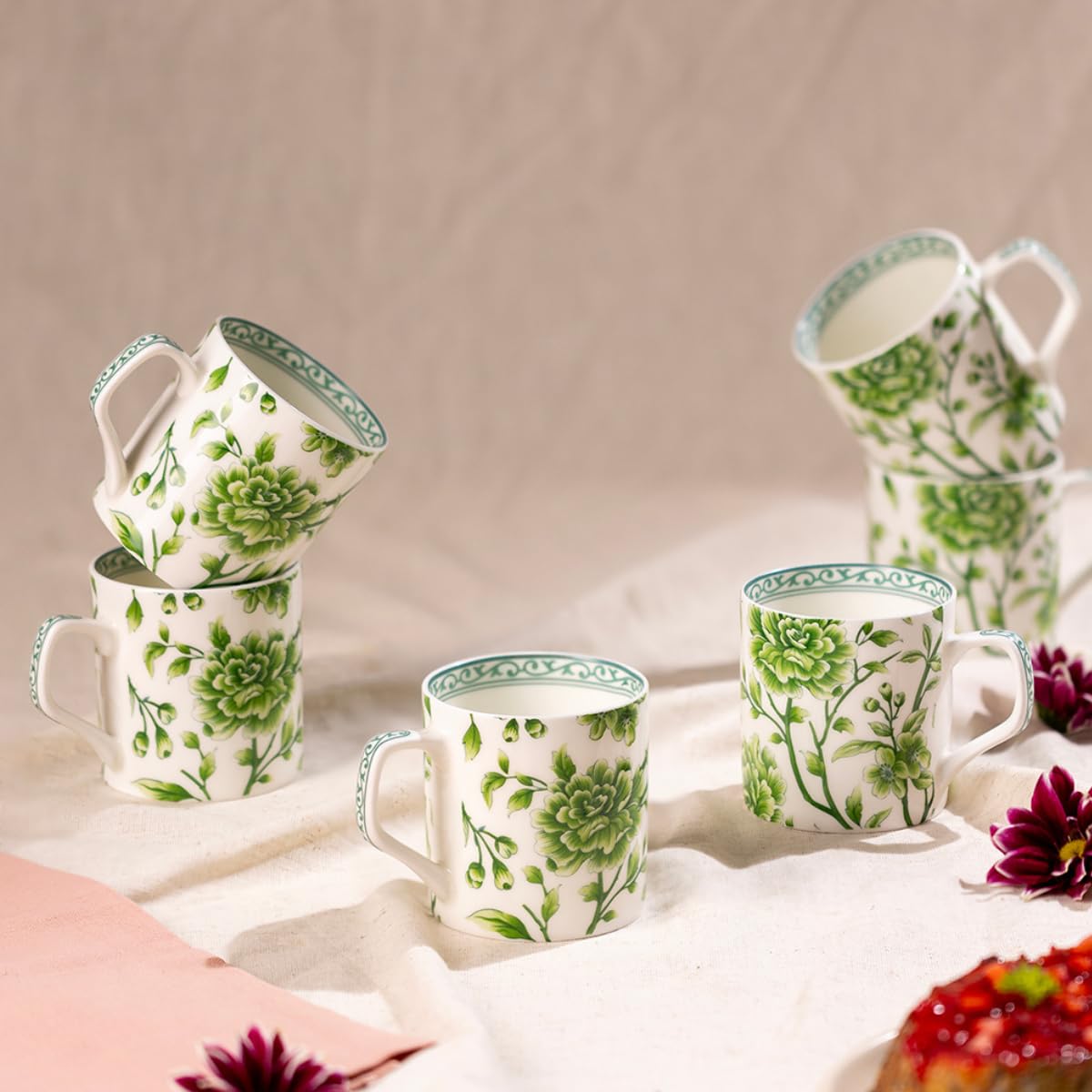 Gold Rim Tea Cups - Set of 6 by Golden Queen's -9