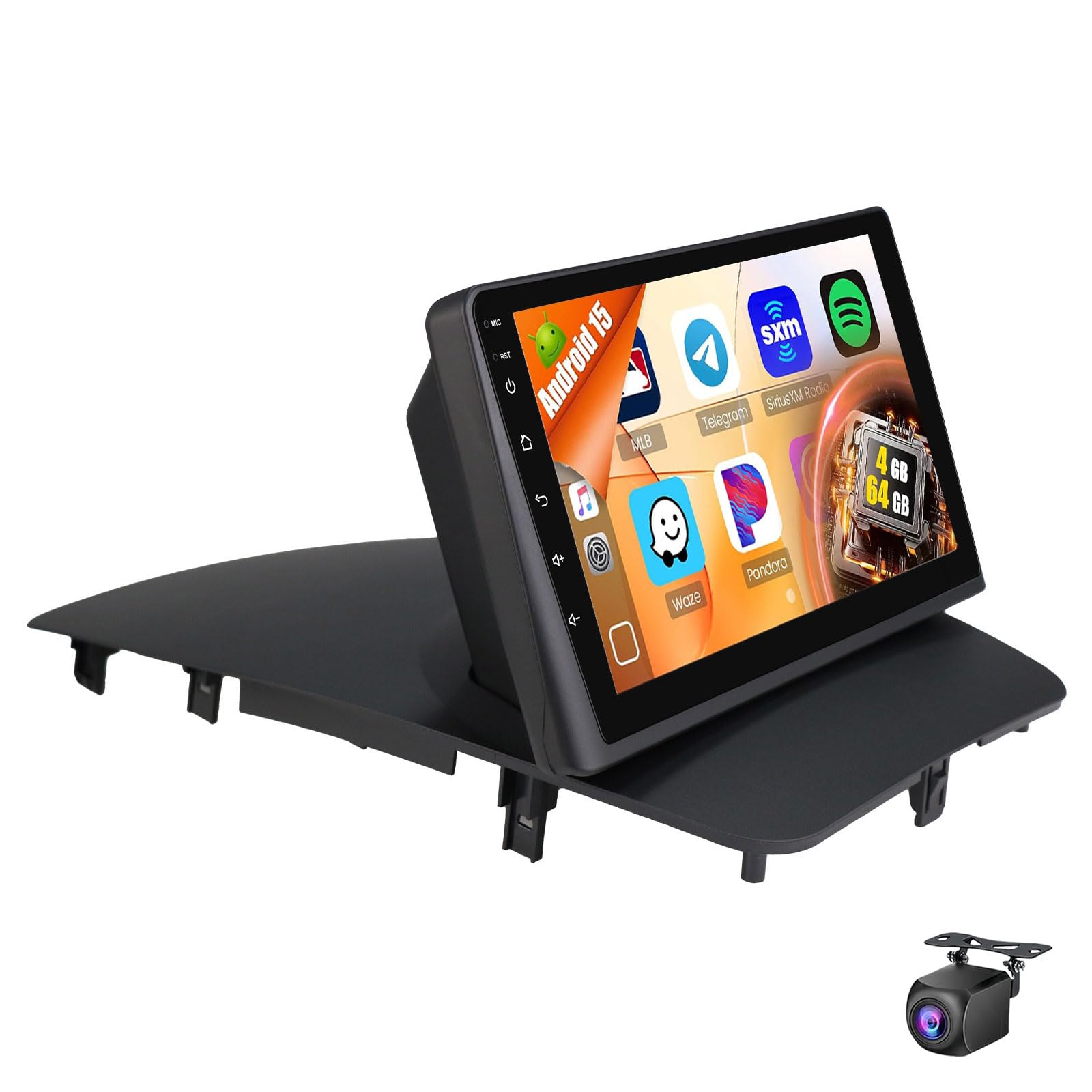 Car Radio for F-ord Transit/Tourneo Courier 2013-2021,9 Inch 1280*720 IPS Touchscreen Android 15 Car Stereo - Wireless Carplay Android Auto/DSP/GPS/WiFi/SWC + AHD Backup Camera(Size:8Core 8+256G)