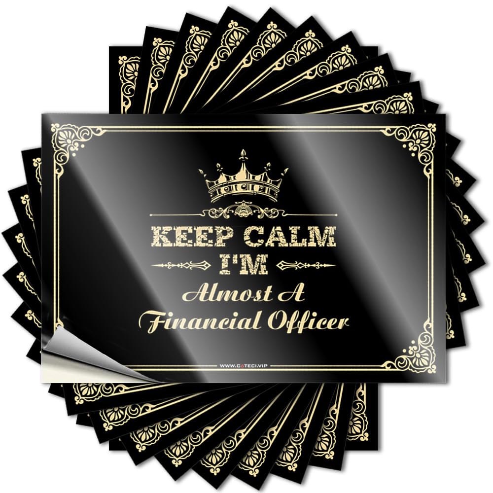 Decals Lake Peel and Stick - Keep Calm I'm Almost A Financial Officer Door Fuzzy Waterproof Vinyl for Surfing(8X12CM)