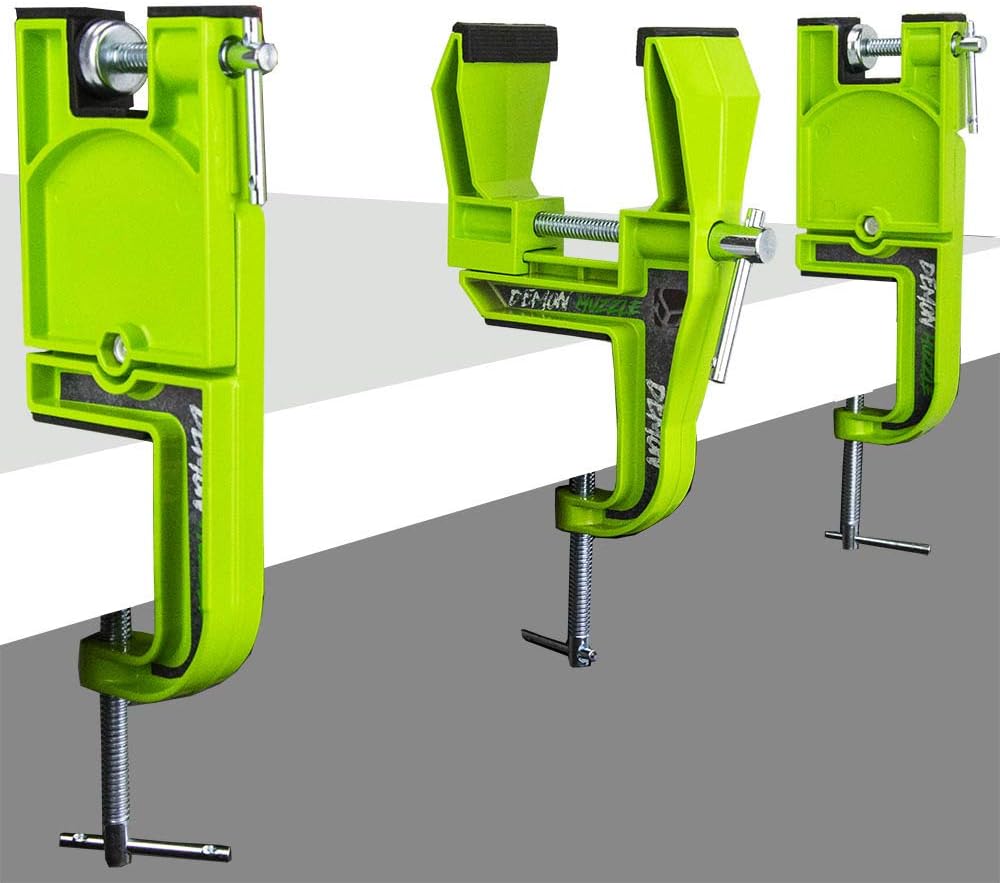 Muzzle Ski Vise -3 Vise Pcs- Quality Metal Construction- with Shop Apron & Ski Brake Retainers Combo Pack