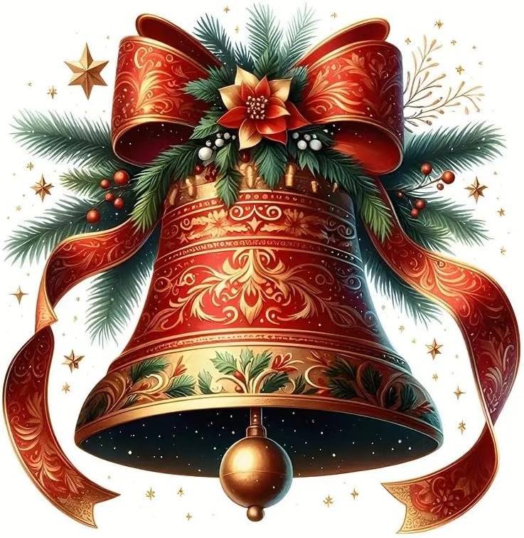 Christmas Bow Bell Toilet Cover Sticker Decals,Fish Bird Flower Leaf Waterproof Toilet Lid Tank Seat Decals Cistern Self-Adhesive Bathroom Wall Sticker