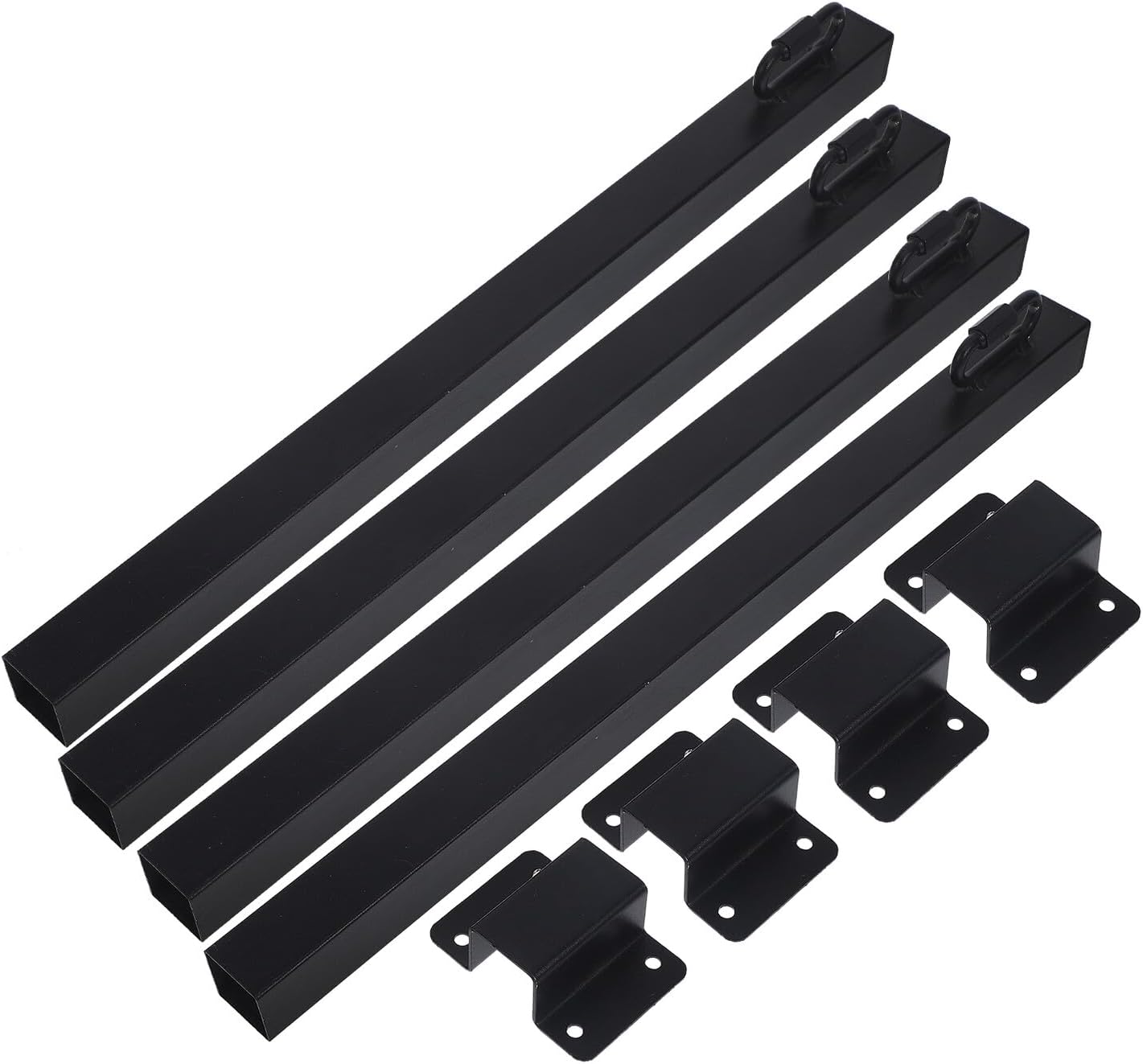 Yardwe 4pcs Outdoor String Light Poles 40cm Metal Support Rods for Patio Garden Fence with Bird Feeder Holder Outdoor Lighting Accessory