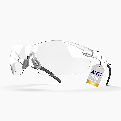 Miniatura 1 de IMPACTABLE ANSI Z87.1 - Gafas de seguridad, antivaho, UV, resistentes a los golpes, para protección ocular en el trabajo o disparos, medio marco con